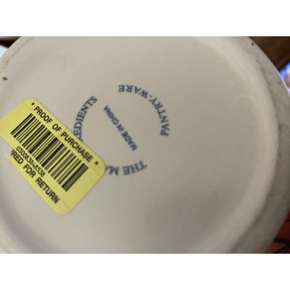 VINTAGE THE MAIN INGREDIENTS PANTRY WEAR TEAPOT W/ RAISED LEAVES - Picture 11 of 11